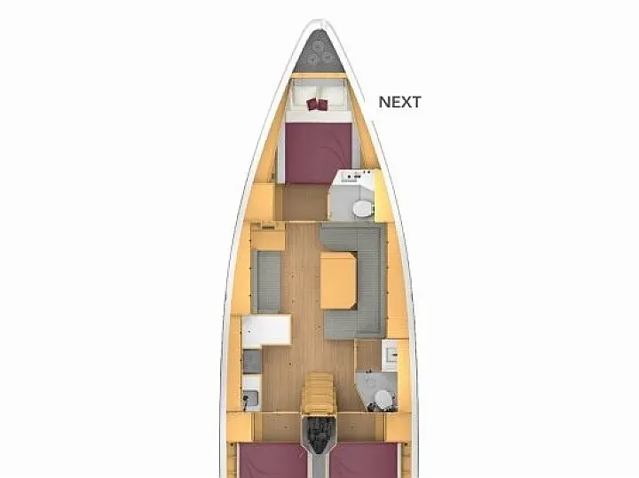 Bavaria C42 (3 cab.) - External image