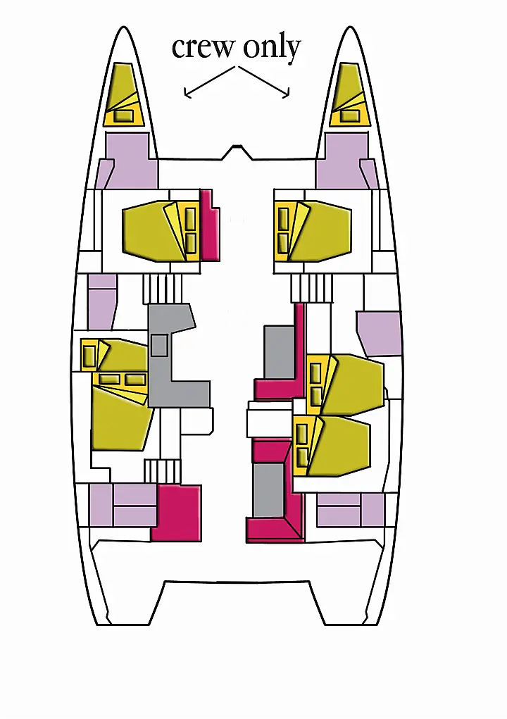Lagoon 52F - 6 cab - 