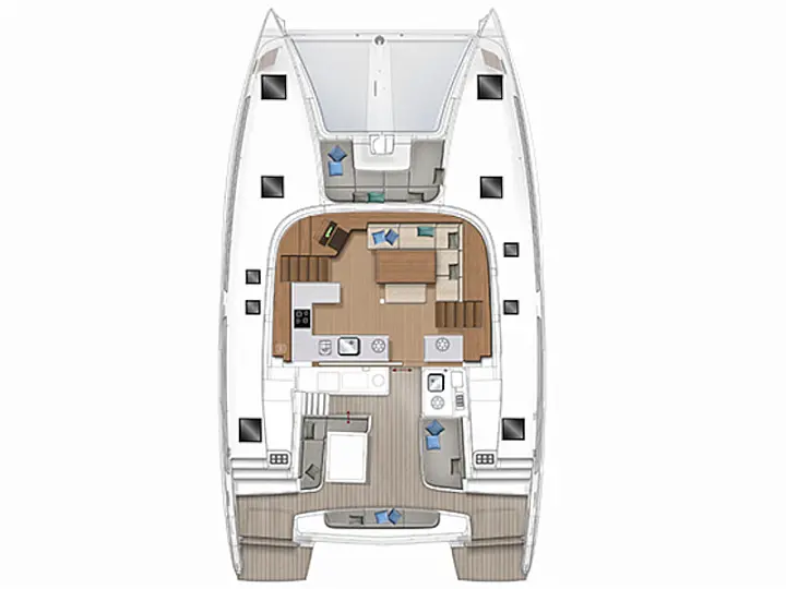 Lagoon 46  - Floorplan