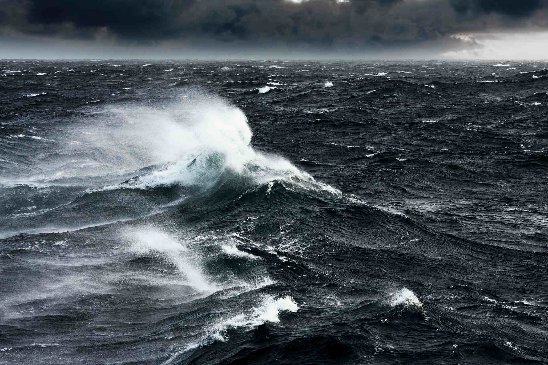Big waves on a sea